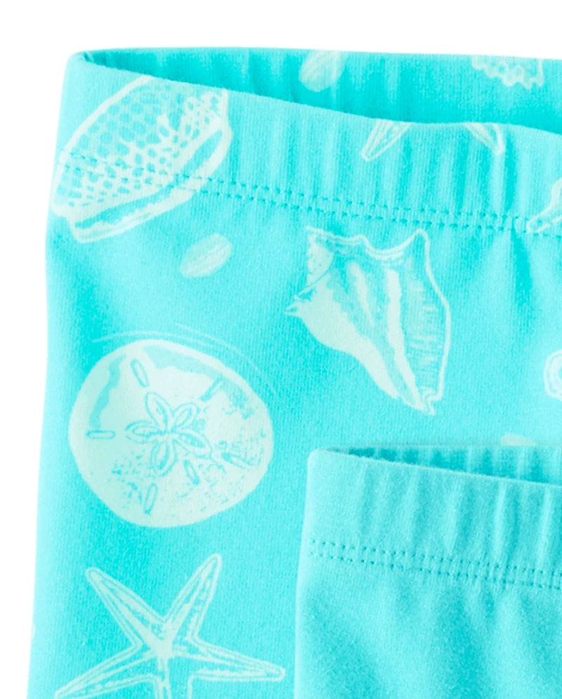 Toddler Girls Seashell Bike Shorts 3-Pack