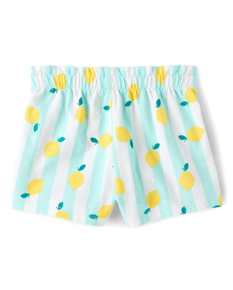 Toddler Girls Postcard Pull On Shorts 3-Pack