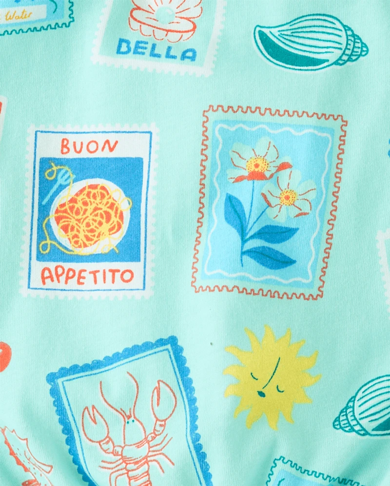 Baby And Toddler Girls Postcard Flutter Romper