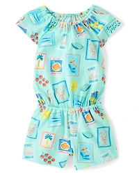 Baby And Toddler Girls Postcard Flutter Romper