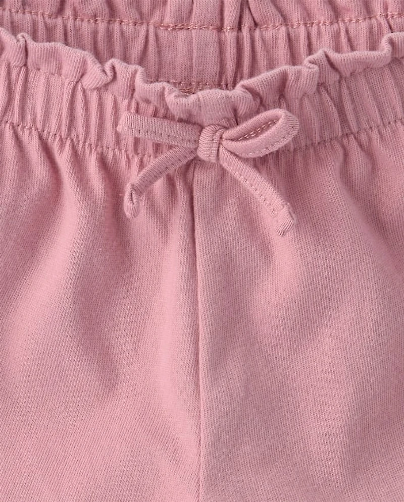 Toddler Girls Floral Paperbag Waist Shorts 3-Pack