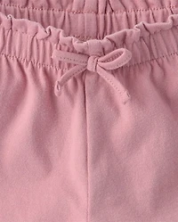 Toddler Girls Floral Paperbag Waist Shorts 3-Pack