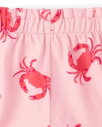 Toddler Girls Coastal Paperbag Waist Shorts 3-Pack