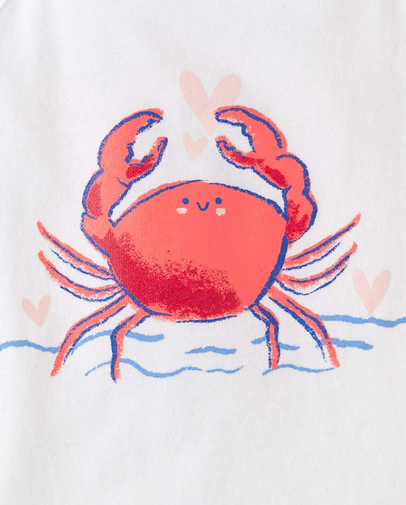 Toddler Girls Crab Tank Top 3-Pack