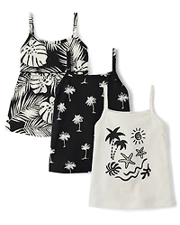 Toddler Girls Tropical Tank Top 3-Pack