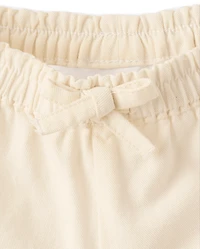 Shorts à volants pour bébés et petites filles, taille haute, style paperbag