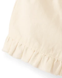 Shorts à volants pour bébés et petites filles, taille haute, style paperbag