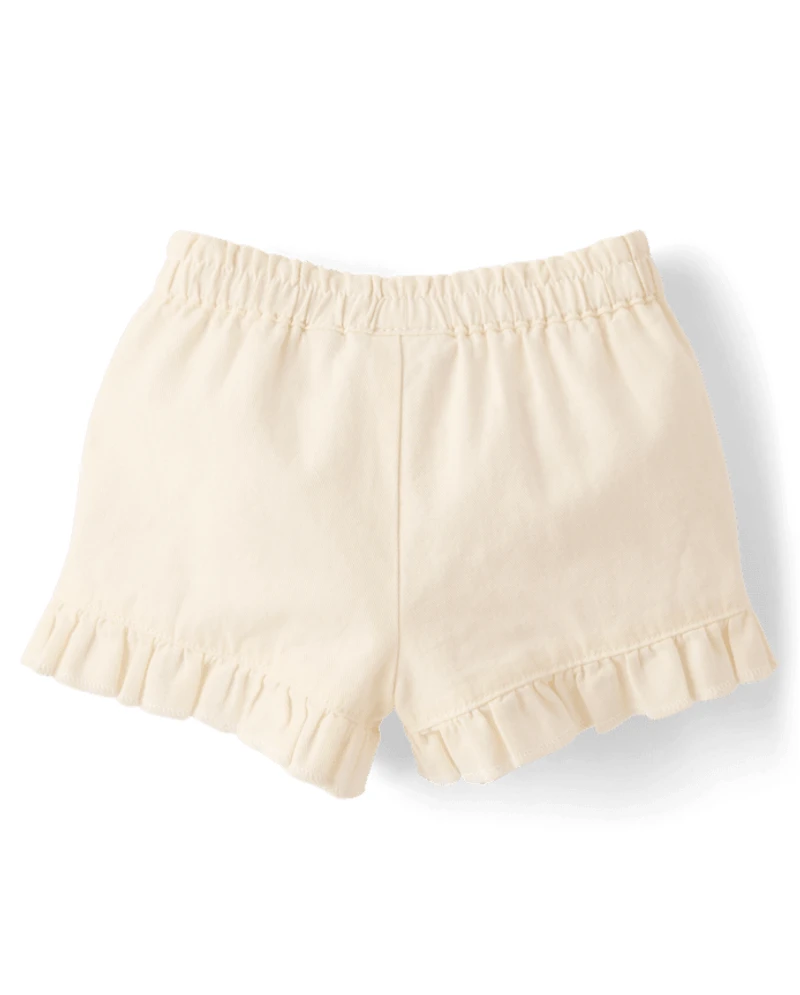Baby And Toddler Girls Ruffle Pull On Paperbag Waist Shorts