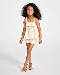 Baby And Toddler Girls Ruffle Pull On Paperbag Waist Shorts
