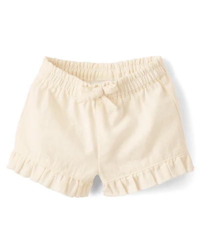 Baby And Toddler Girls Ruffle Pull On Paperbag Waist Shorts