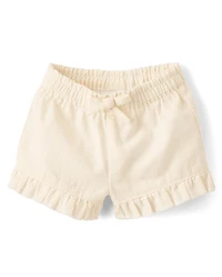 Baby And Toddler Girls Ruffle Pull On Paperbag Waist Shorts