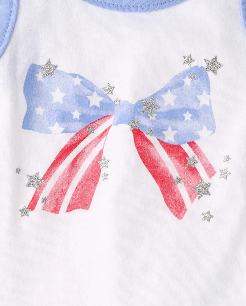 Toddler Girls Glitter Americana 2-Piece Outfit Set