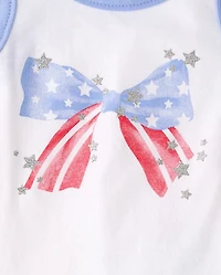 Toddler Girls Glitter Americana 2-Piece Outfit Set