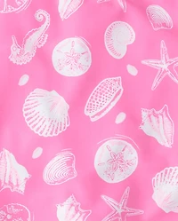 Baby And Toddler Girls Seashell Ruffle Tankini Swimsuit