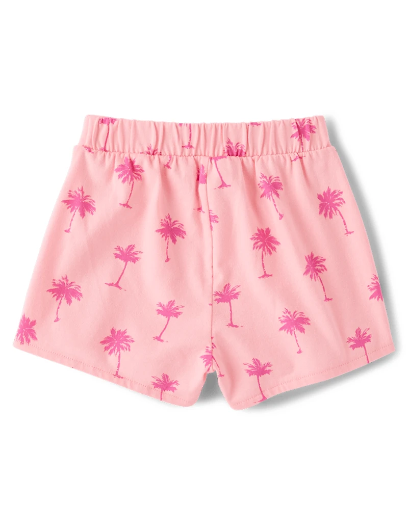 Baby And Toddler Girls Palm Tree Flowy Shorts