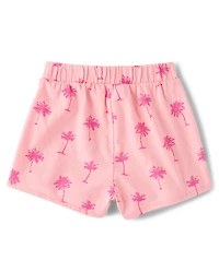 Baby And Toddler Girls Palm Tree Flowy Shorts