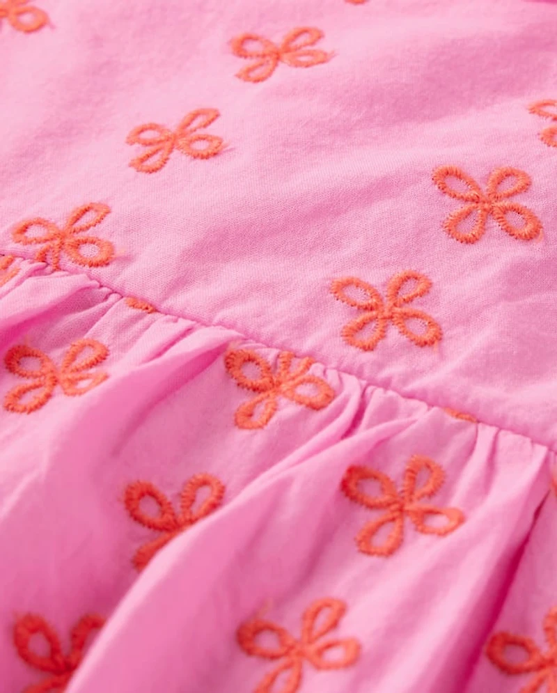 Baby And Toddler Girls Embroidered Floral Flutter Dress