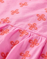 Baby And Toddler Girls Embroidered Floral Flutter Dress