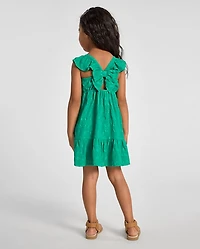 Baby And Toddler Girls Eyelet Bow Back Dress