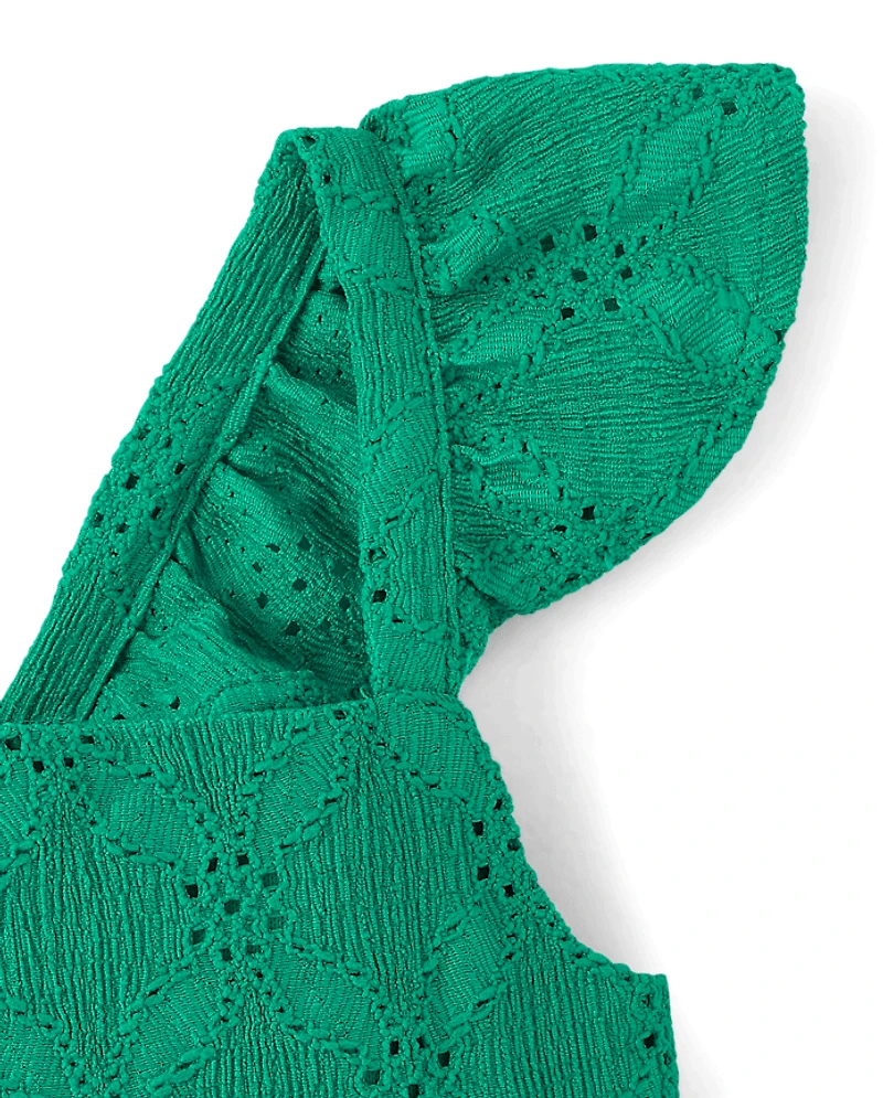 Baby And Toddler Girls Eyelet Bow Back Dress