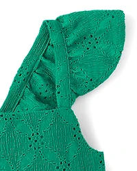 Baby And Toddler Girls Eyelet Bow Back Dress