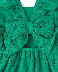 Baby And Toddler Girls Eyelet Bow Back Dress