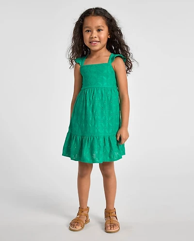 Baby And Toddler Girls Eyelet Bow Back Dress