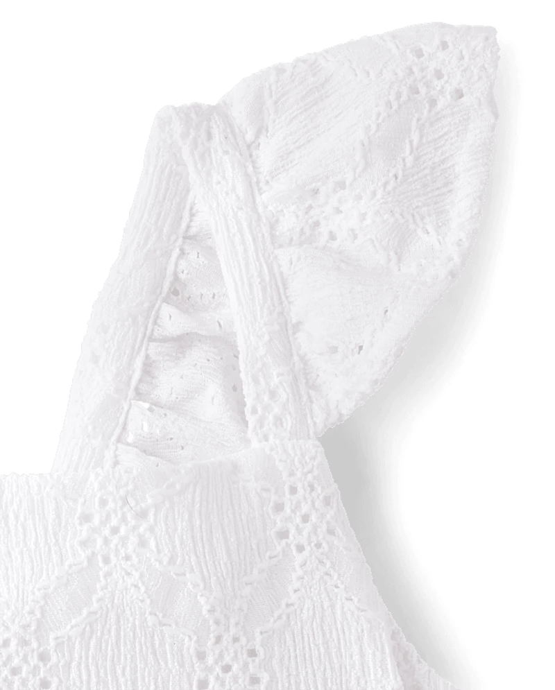 Baby And Toddler Girls Eyelet Bow Back Dress