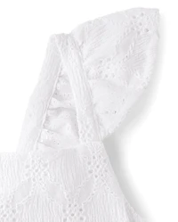 Baby And Toddler Girls Eyelet Bow Back Dress