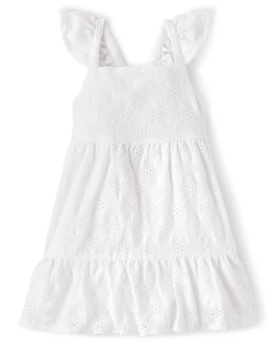 Baby And Toddler Girls Eyelet Bow Back Dress
