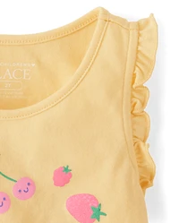 Toddler Girls Fruit Ruffle 2-Piece Outfit Set