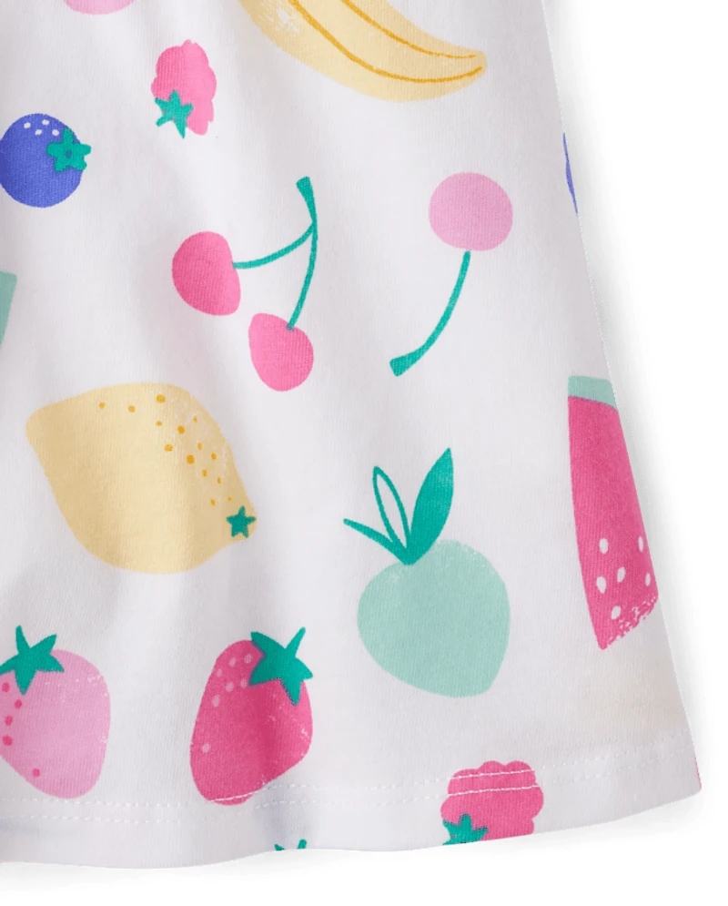 Toddler Girls Fruit Ruffle 2-Piece Outfit Set