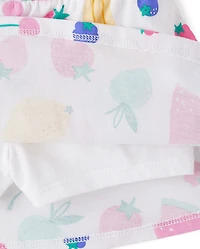 Toddler Girls Fruit Ruffle 2-Piece Outfit Set