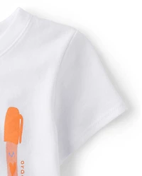T-shirt graphique pour bébés et petites filles, fournitures artistiques