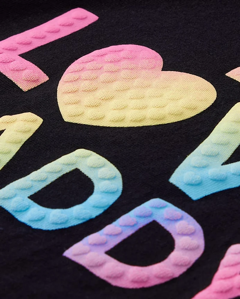 Baby And Toddler Girls Rainbow Love Daddy Graphic Tee