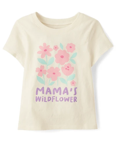 Baby And Toddler Girls Mama's Wildflower Graphic Tee