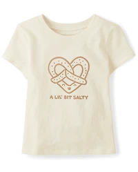 Baby And Toddler Girls Pretzel Graphic Tee