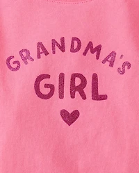 Baby And Toddler Girls Grandma's Girl Graphic Tee