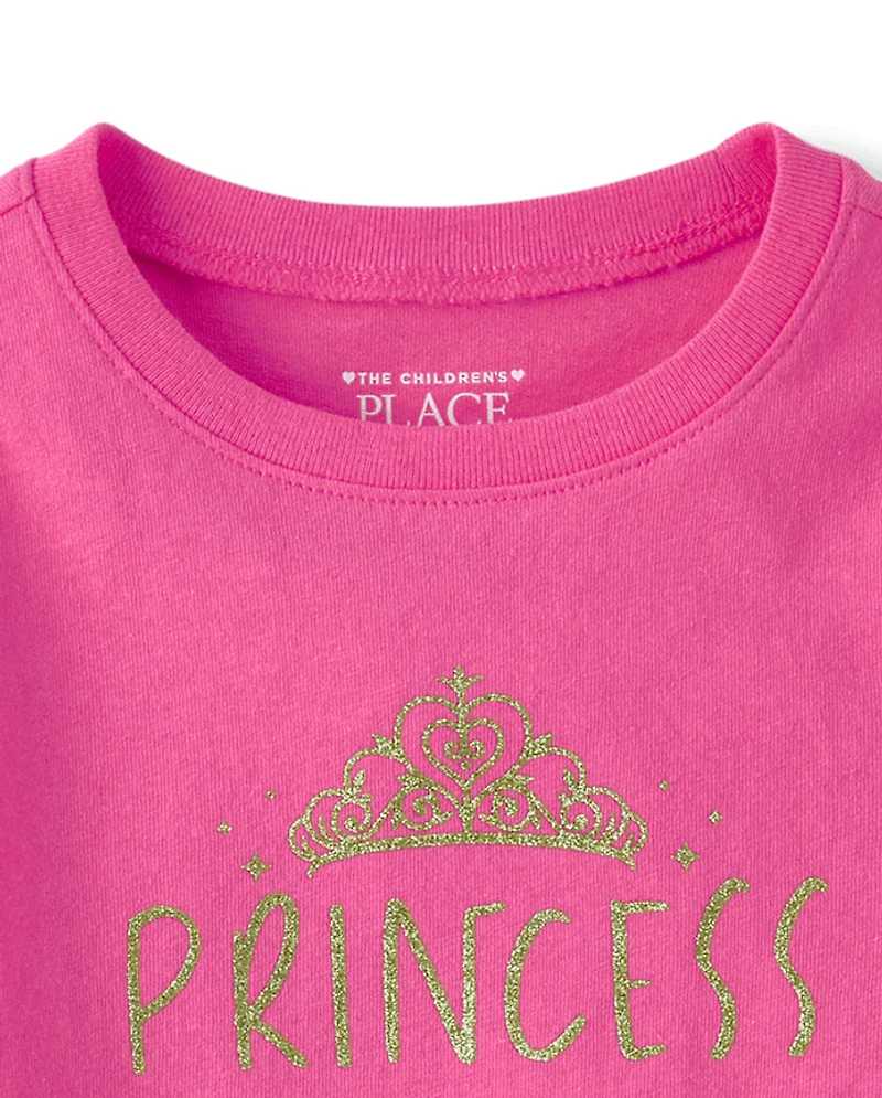 Baby And Toddler Girls Princess Graphic Tee