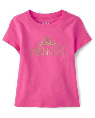 Baby And Toddler Girls Princess Graphic Tee
