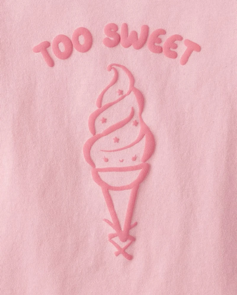 Baby And Toddler Girls Too Sweet Graphic Tee