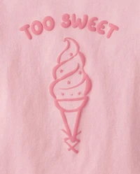 Baby And Toddler Girls Too Sweet Graphic Tee