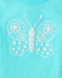 Baby And Toddler Girls Butterfly Graphic Tee