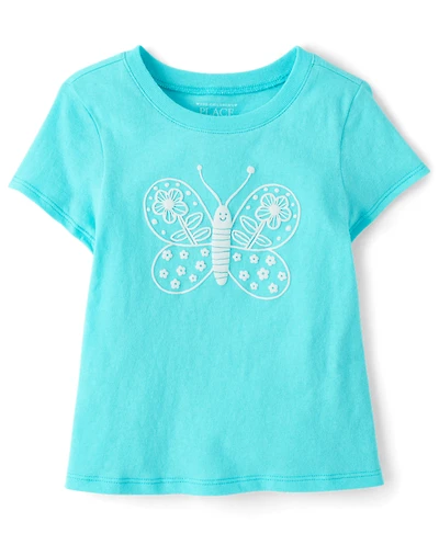 Baby And Toddler Girls Butterfly Graphic Tee