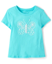 Baby And Toddler Girls Butterfly Graphic Tee