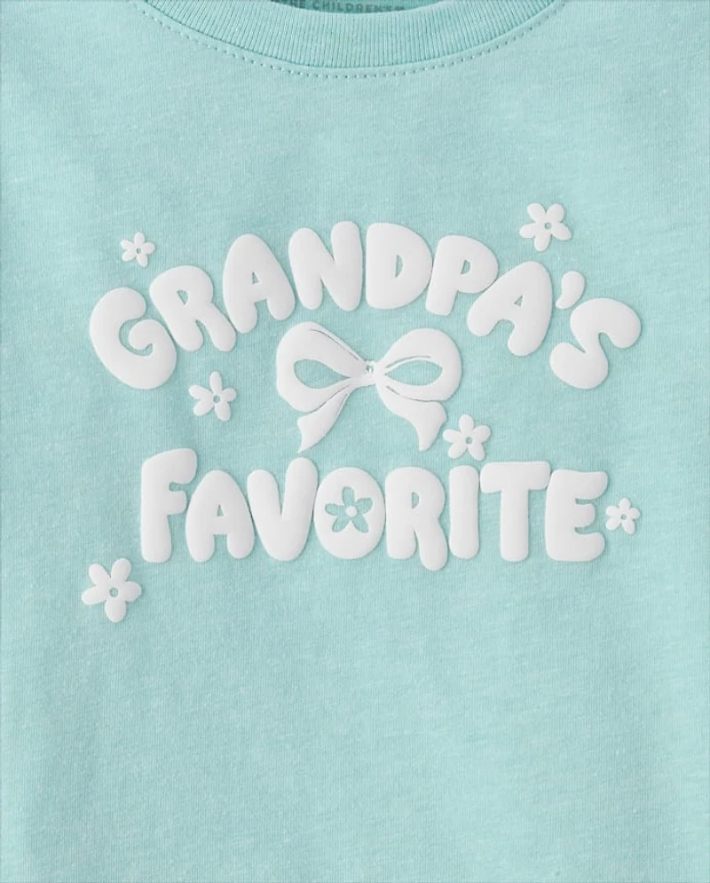 Baby And Toddler Girls Grandpa's Favorite Graphic Tee