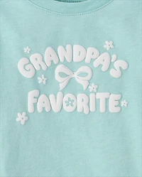 Baby And Toddler Girls Grandpa's Favorite Graphic Tee