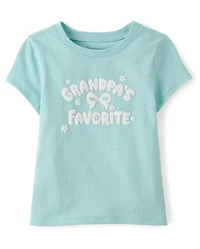 Baby And Toddler Girls Grandpa's Favorite Graphic Tee