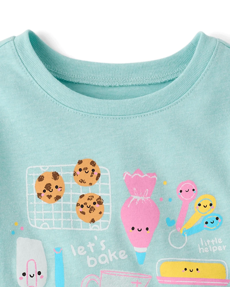 Baby And Toddler Girls Baking Graphic Tee