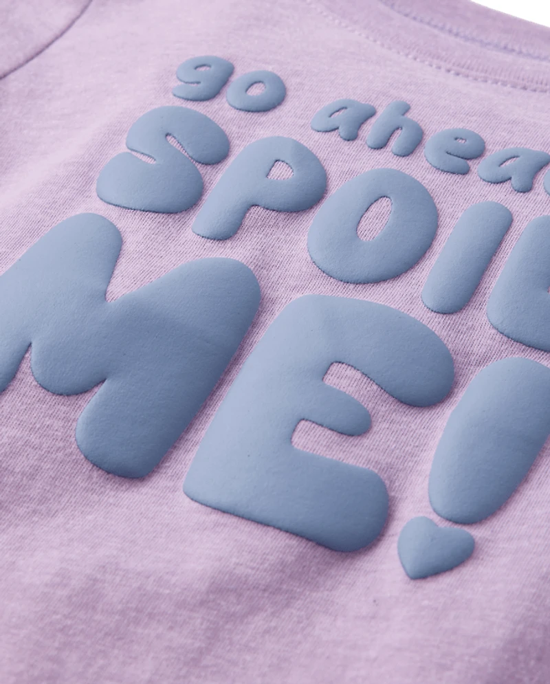 Baby And Toddler Girls Spoil Me Graphic Tee